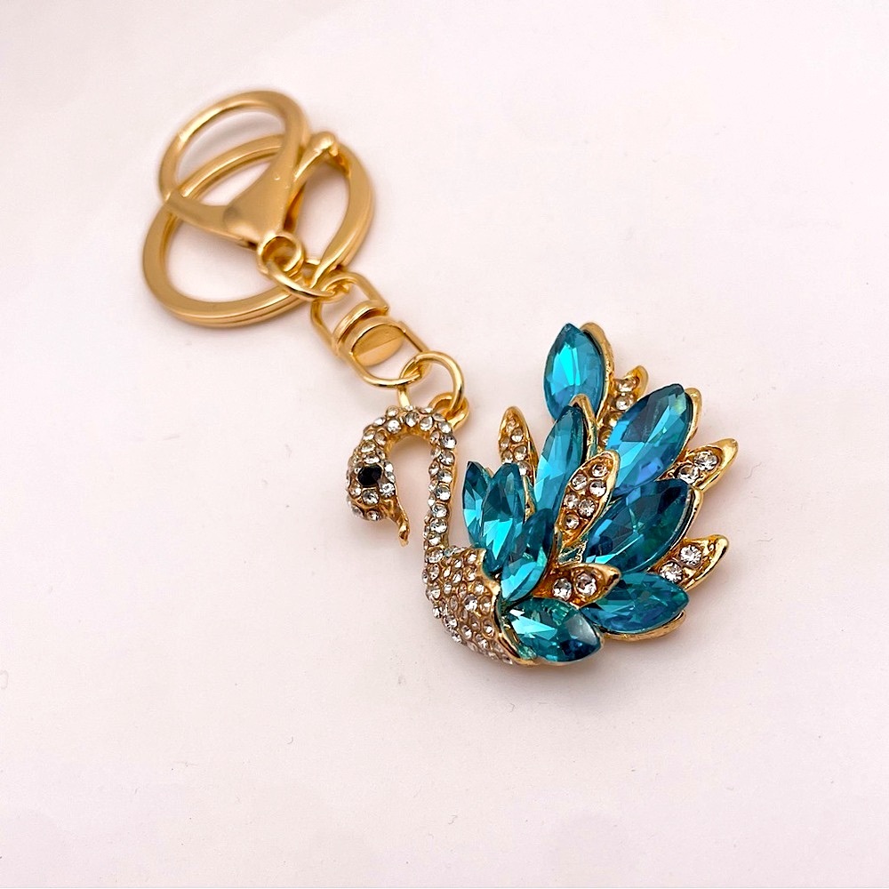 BLUE SWAN | Rhinestone Bag Charm | Keychain (Brand New!) ✨